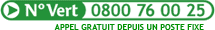 Numro vert : 0800 760 025